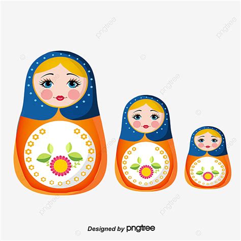 Hand Painted Illustrations Of Cute Russian Dolls Image Russia Lovely
