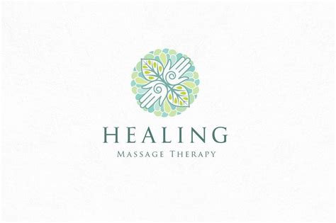 Healing Massage Logo Template Massage Logo Reiki Logo Clinic Logo