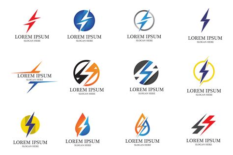 Lightning Bolt Flash Thunderbolt Icons Graphic By Alby No Creative