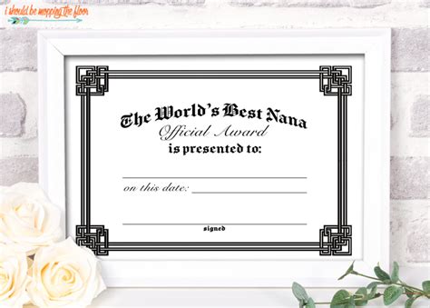 Free Printable Mothers Day Certificates