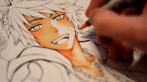 Copic Speedpaint Coloring Skin With Copic Markers Catboy Youtube