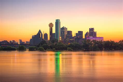 Dallas Skyline At Sunrise Dfw Stock Photography Photographs