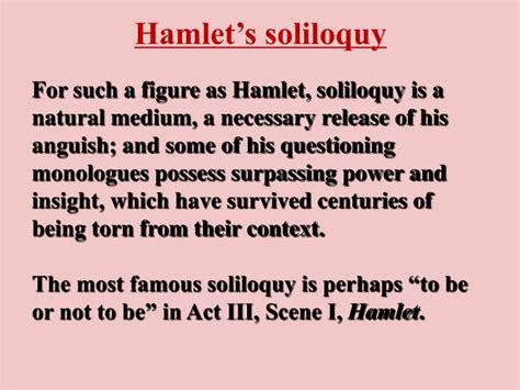 PPT Hamlets Soliloquy PowerPoint Presentation Free Download ID
