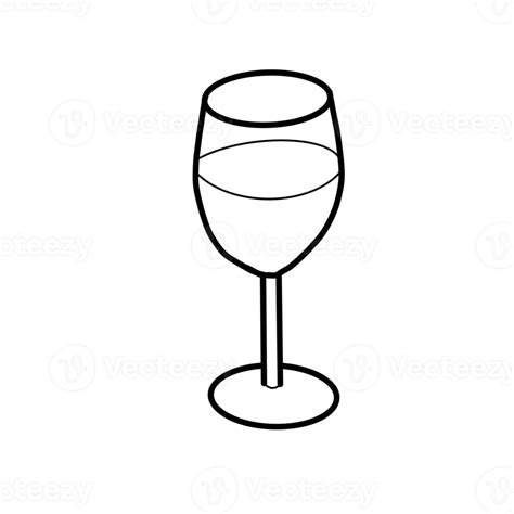 Wine Glass Cheer Celebration Organic Line Doodle 23869787 Png