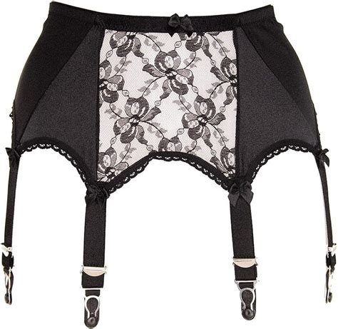 Stockings Hq Womens Classic 8 Strap Lace Front Suspender Belt Uk Clothing