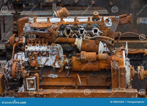 Old Rusty Diesel Engine Stock Photo Image Of Grunge 58833284