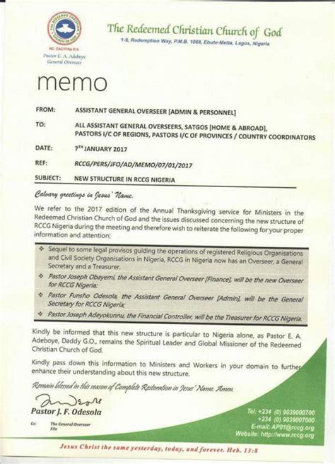 A church membership symbolises his commitment to fellow christians and embodies his complete faith in christianity the above sample template is a church grant membership form. How Adeboye restructured the RCCG- letter attached ...
