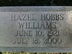 Hazel Louise Hobbs Williams 1921 2000 Find A Grave Memorial
