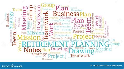 Retirement Planning Word Cloud Stock Illustration Illustration Of