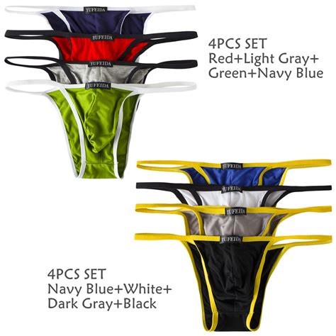 1 8pcs Pack Sexy Men S Underwear Modal Briefs G String Lingerie Tangas Thong Lot Ebay