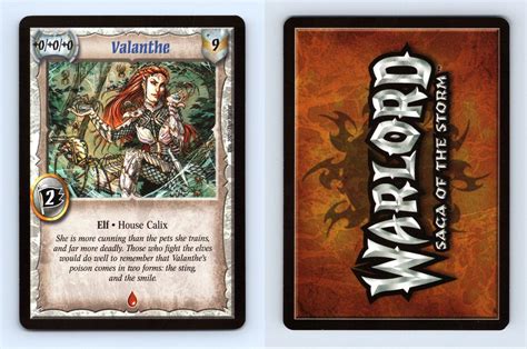 Check spelling or type a new query. Valenthe - Blue - Warlord Saga Of The Storm 1st Edition CCG Card