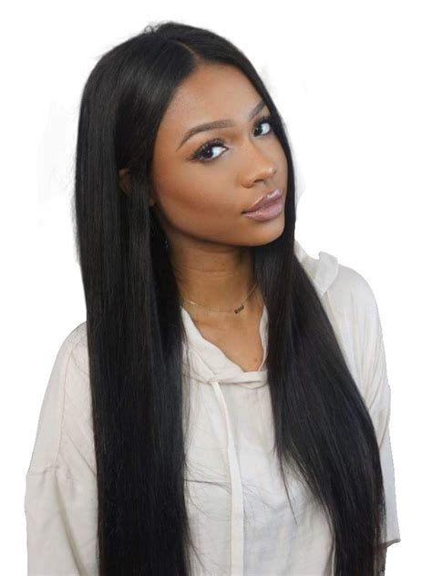 Womens Super Long Silky Straight 100 Remy Human Hair Wigs