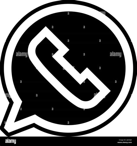 Whatsapp Icon Black Vector Illustration Stock Vector Image And Art Alamy