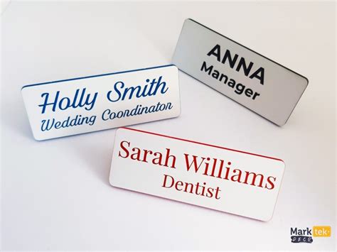Personalized Plastic Name Badge With Pin Or Magnet Attachment Etsy