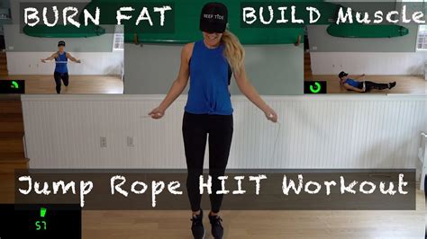 20 Minute Jump Rope Hiit Fullbody Workout Body Weight Exercises Youtube