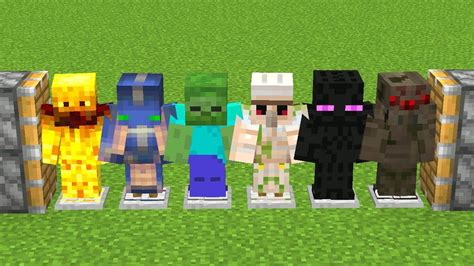 All Minecraft Mobs Armor Combination Youtube