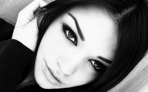 Beautiful Face Black And White Hd Wallpaper Background Image