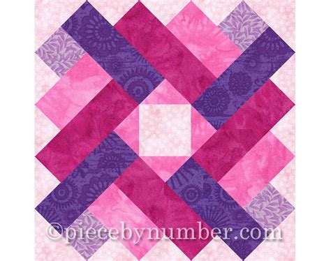 Siena Square Quilt Block Pattern Paper By Piecebynumberquilts