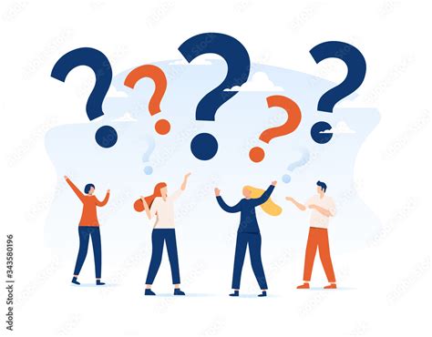 vector illustration concept illustration of people frequently asked questions around question