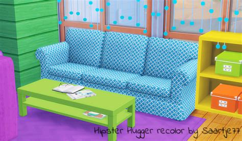 Sims 4 Ccs The Best Hipster Hugger Sofa Recolors By Saartje77