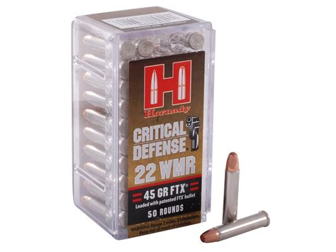 Hornady Critical Defense Ammo 22 Winchester Mag Rimfire Wmr 45 Grain