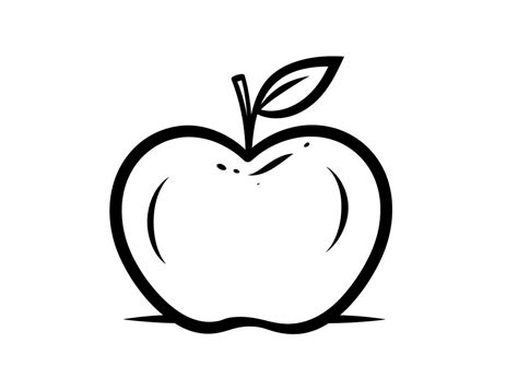 Apple Drawing For Little Artists Coloring Page