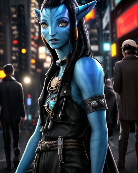 Avatar Navi On The Earth Cyberpunk By Beechanart On Deviantart