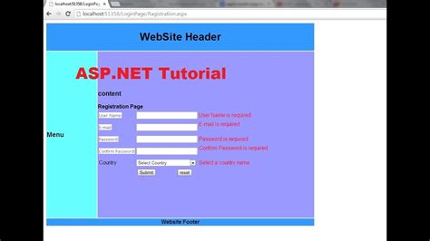 Learn Asp Net Tutorial How To Create A Login Website Connecting Hot