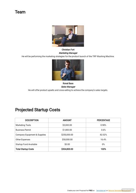 New Product Business Plan Template Free Pdf