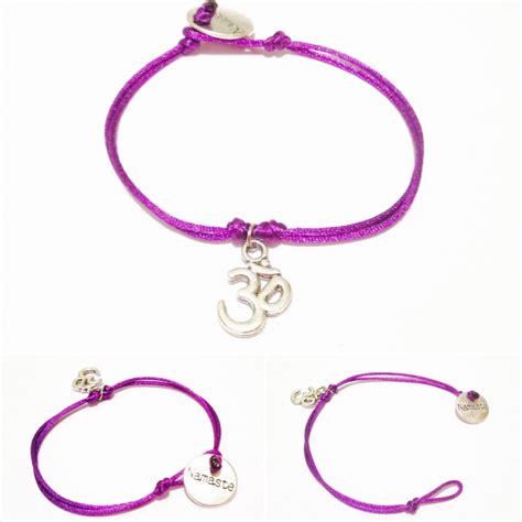 Om Bracelet String Om Bracelet Purple String Om Bracelet