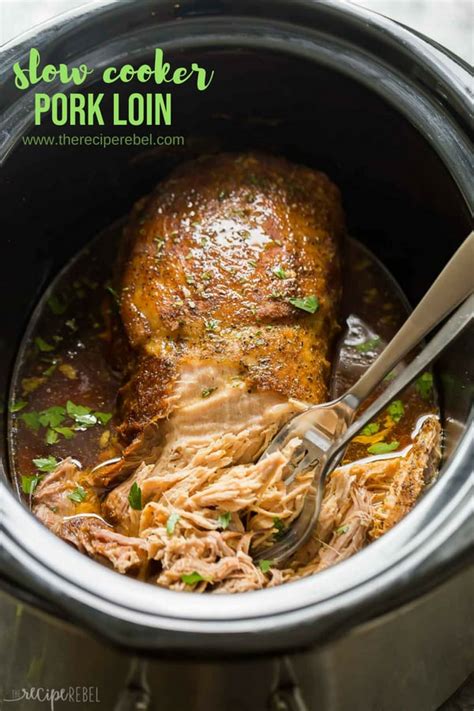 Easy Slow Cooker Pork Loin Roast Recipe The Recipe Rebel