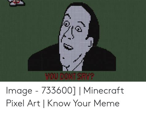 You Dontsrp Image 733600 Minecraft Pixel Art Know Your Meme