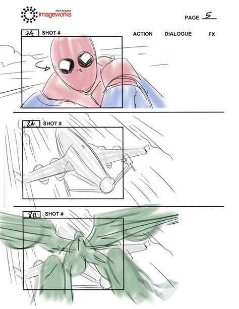 Spider Man™ Homecoming Post Viz Storyboard Sony Pictures Imageworks