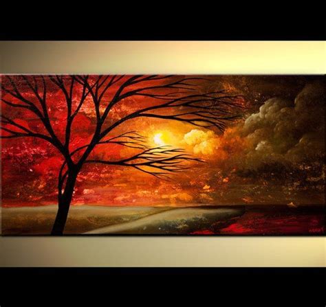 Red Landscape Painting By Osnat This Is A Made To Order Painting It W