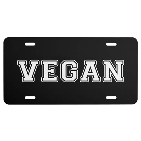 vegan license plate
