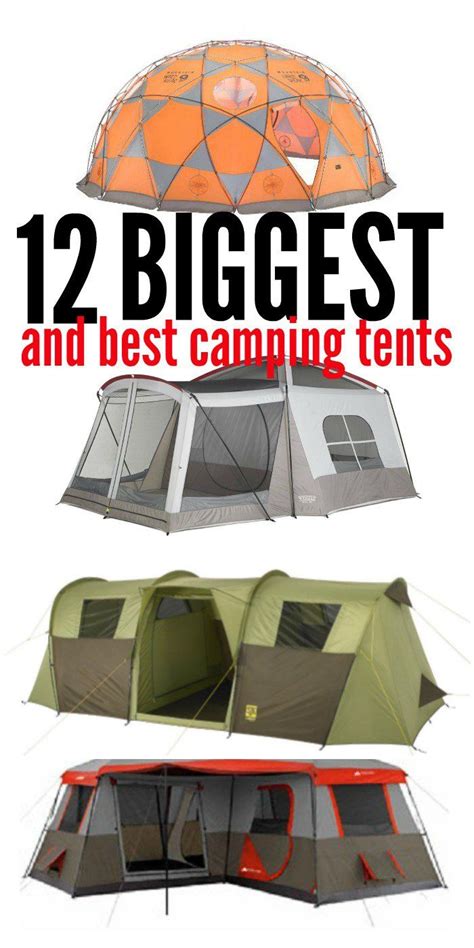 Two Tents With The Words Biggest And Best Camping Tents