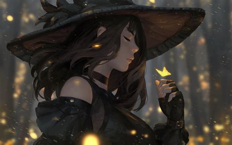 1,000+ vectors, stock photos & psd files. Download 4096x2560 Anime Witch Girl, Profile View, Closed Eyes, Magic, Spell, Brown Hair ...