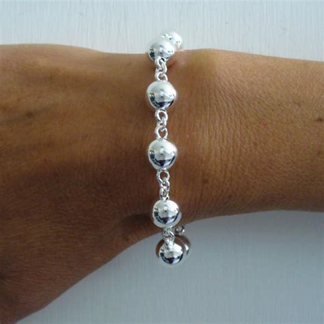Bead Bracelet In Sterling Silver