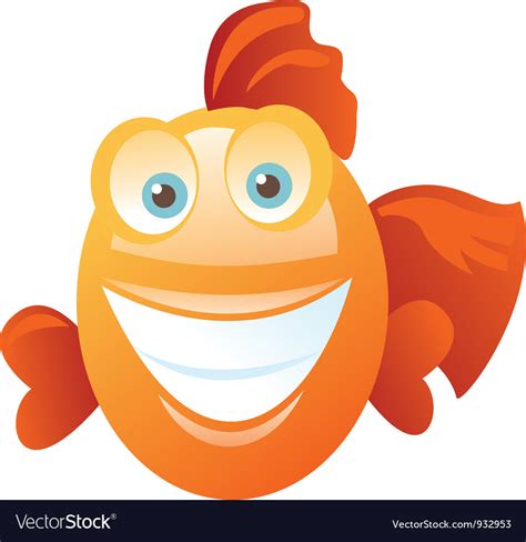 Funny Happy Fish Royalty Free Vector Image Vectorstock