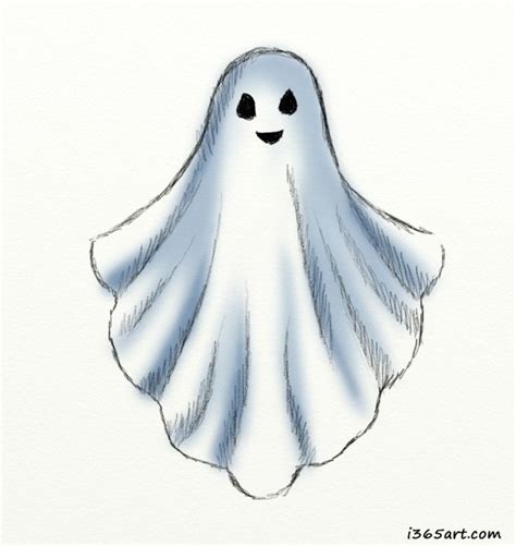 How To Draw A Ghost Halloween Drawings Easy Halloween Drawings
