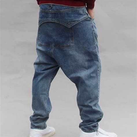 New Hip Hop Baggy Jeans Mens Denim Hip Hop Loose Pants Rap Jeans For