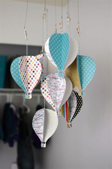 Diy 3d Paper Hot Air Balloon Baby Mobile Simply Darr Ling
