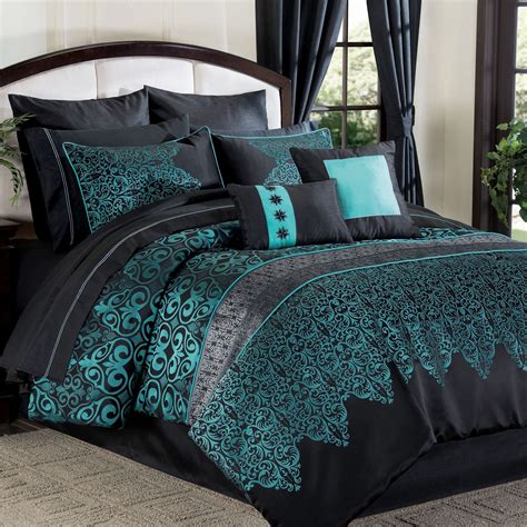 Kismet Pc Bed In A Bag Comforter Set Bedroom Turquoise Comforter Sets Luxurious Bedrooms