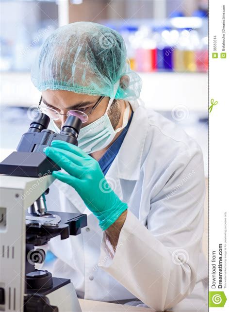 Scientist At Work In A Chemical Laboratory Stock Photo Image Of