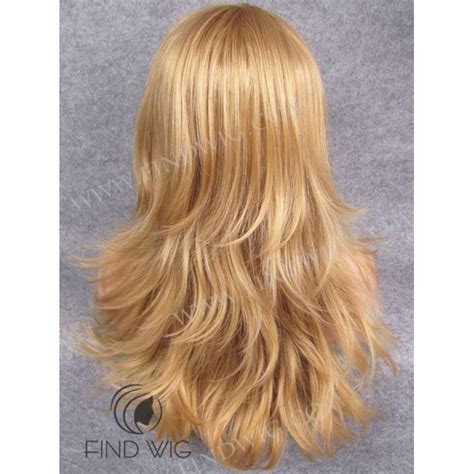 Kanekalon Wigs Straight Blonde Straw Long Wig With Bang Online Wig