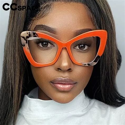 55400 high quality acetate optical spectacle frame for women fashion oversized cat eye leopard