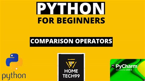 Python Comparison Operators Youtube