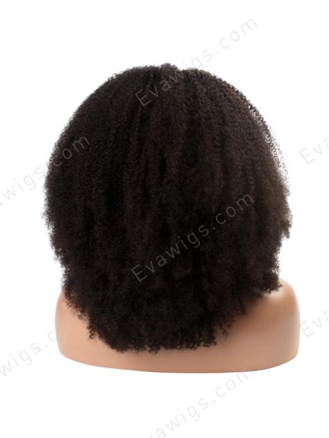 4b 4c Hair Natural Afro Kinky Curly Remy Virgin Human Hair Full Lace Wig In 12 22 Inches