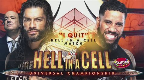 Wwe Hell In A Cell 2020 Roman Reigns Vs Jey Uso Wwe Universal Championship Match Youtube