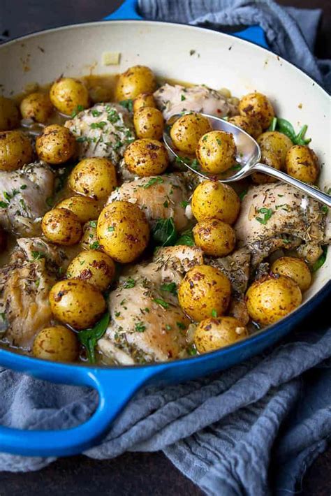 One Pot Braised Chicken And Potatoes Cookin Canuck My Recipe Magic